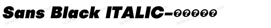 Sans Black ITALIC字体转换